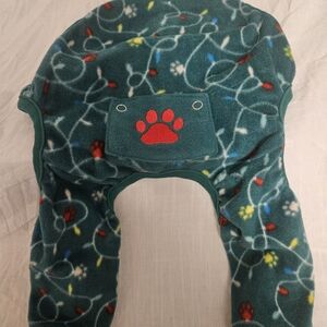 NWOT Green Fleece Dog Pajamas with Paw Print